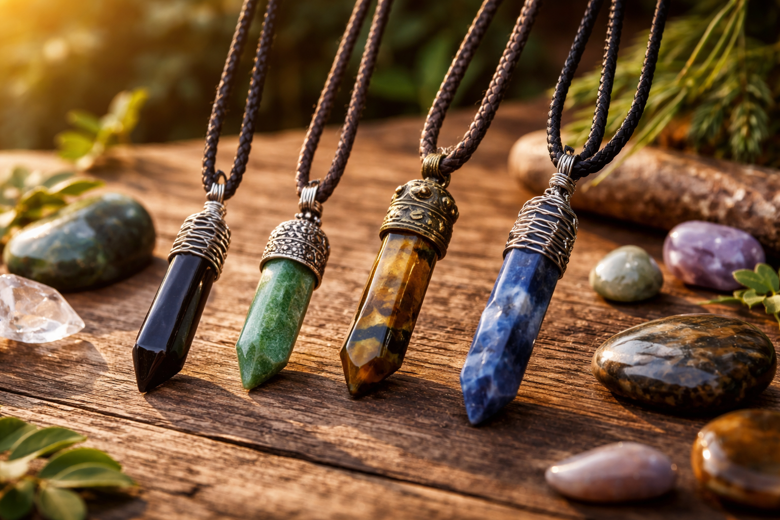 healing crystal necklaces for men
