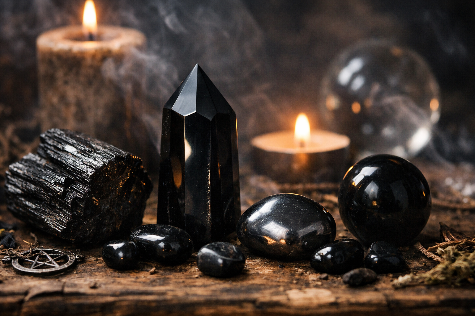black crystal for protection
