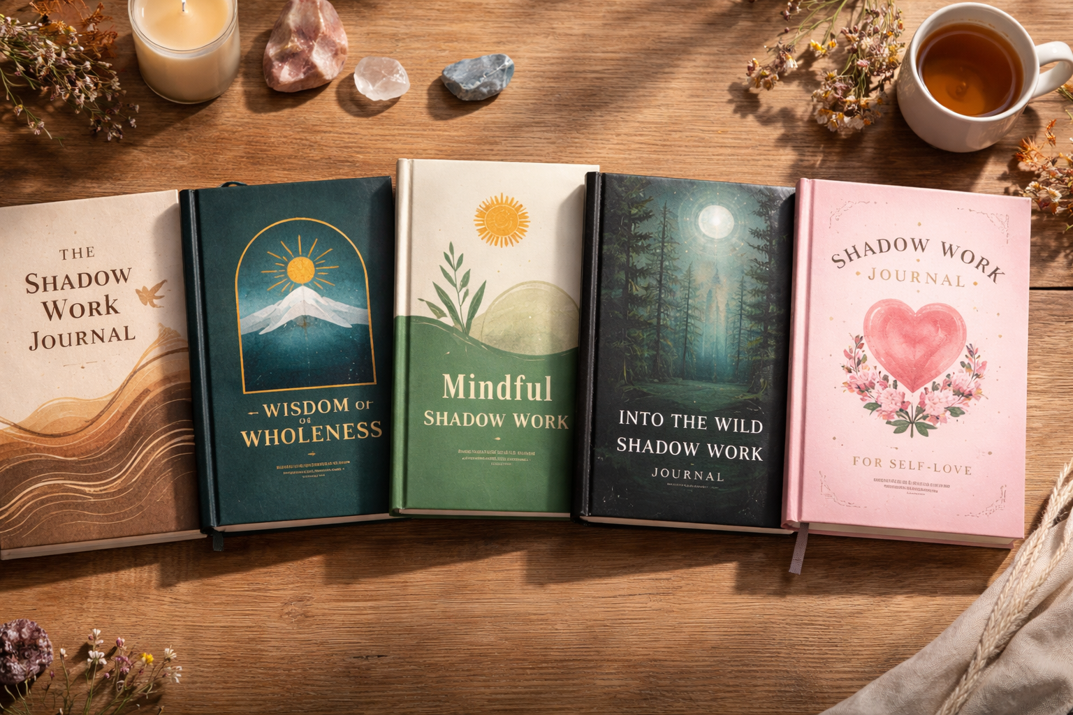 5 Best Shadow Work Journals to Start Deep Work Without Overwhelm 1 Side-by-side view of several shadow work journals arranged for quick comparison