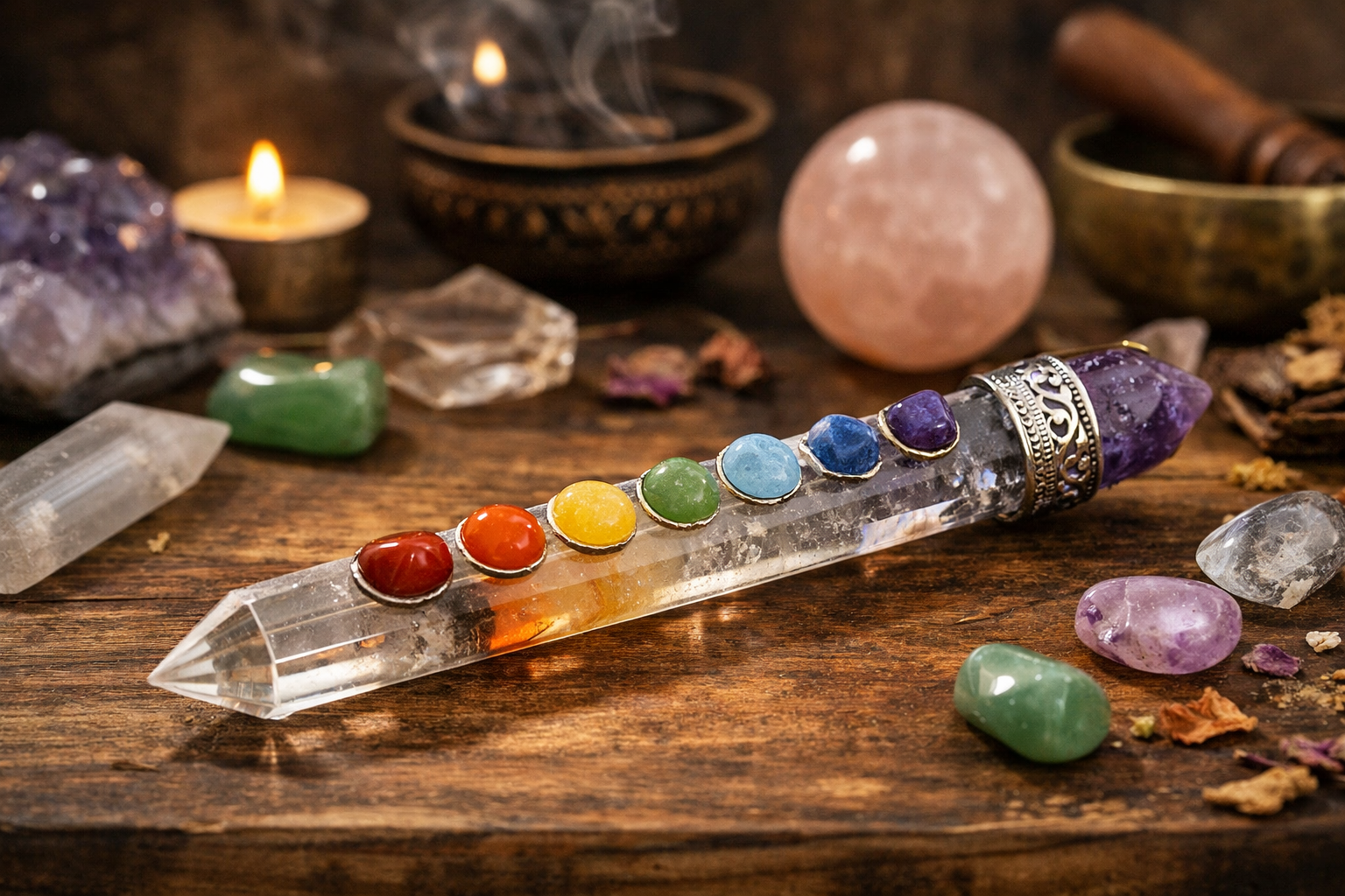 what is a crystal chakra wand